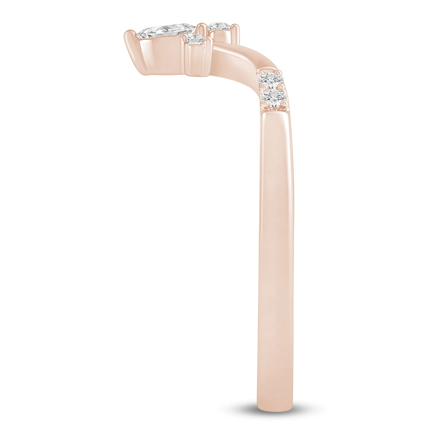 Diamond Chevron Band in 14K Rose Gold (1/10 ct. tw.)