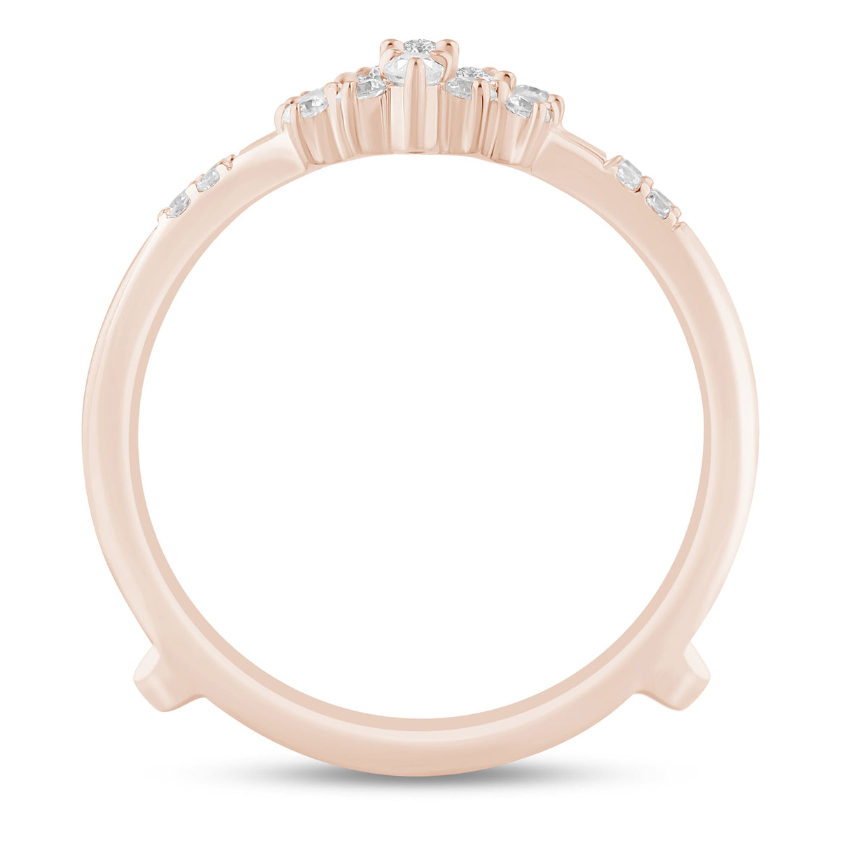 Marquise-Cut Tiara Diamond Ring Insert in 14K Rose Gold (1/4 ct. tw.)