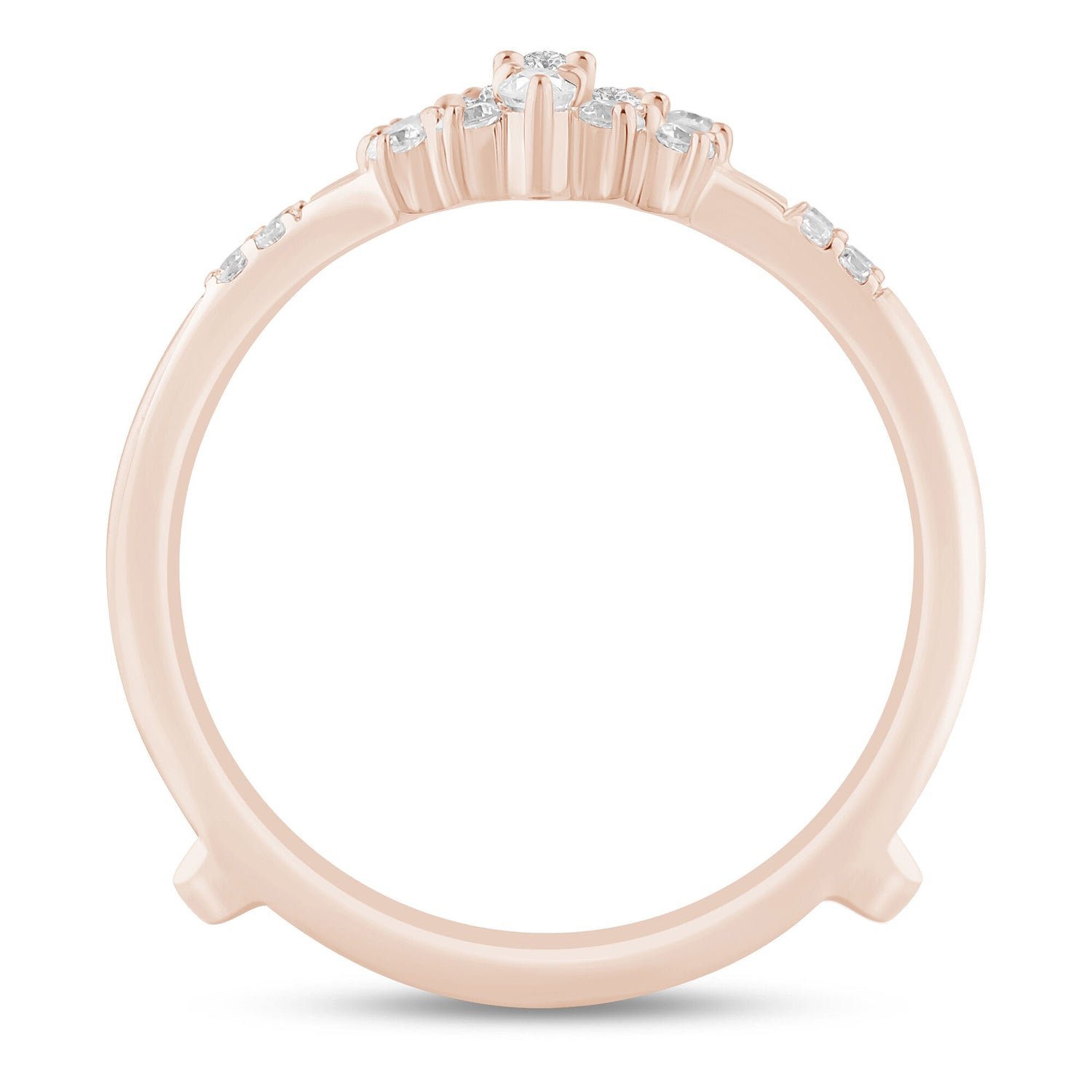 Marquise-Cut Tiara Diamond Ring Insert in 14K Rose Gold (1/4 ct. tw.)