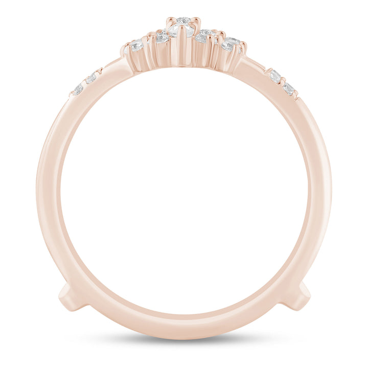 Marquise-Cut Tiara Diamond Ring Insert in 14K Rose Gold (1/4 ct. tw.)