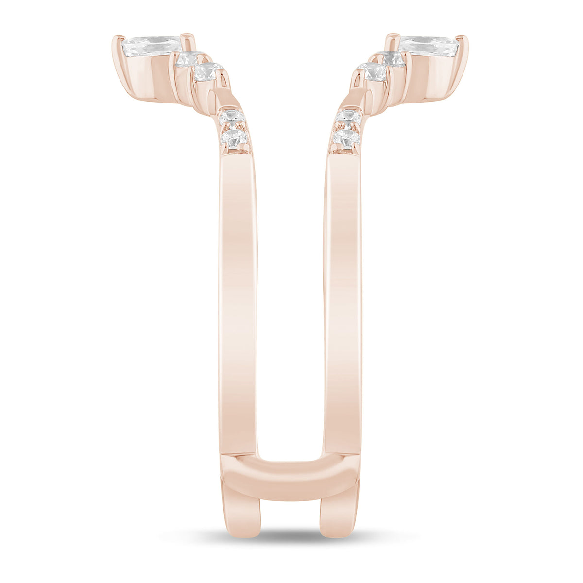 Marquise-Cut Tiara Diamond Ring Insert in 14K Rose Gold (1/4 ct. tw.)
