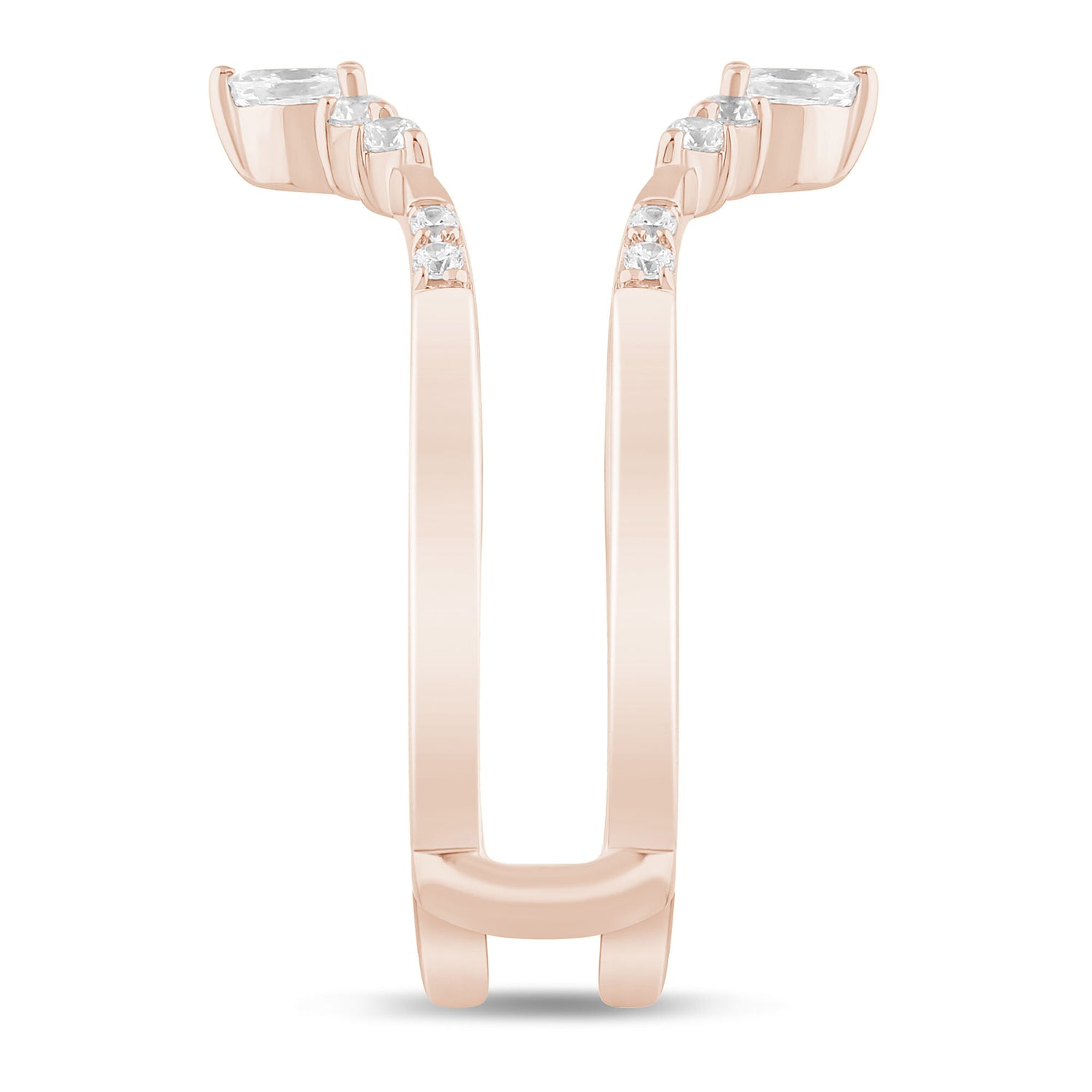 Marquise-Cut Tiara Diamond Ring Insert in 14K Rose Gold (1/4 ct. tw.)