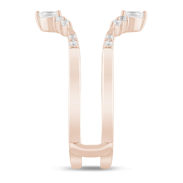 Marquise-Cut Tiara Diamond Ring Insert in 14K Rose Gold (1/4 ct. tw.)