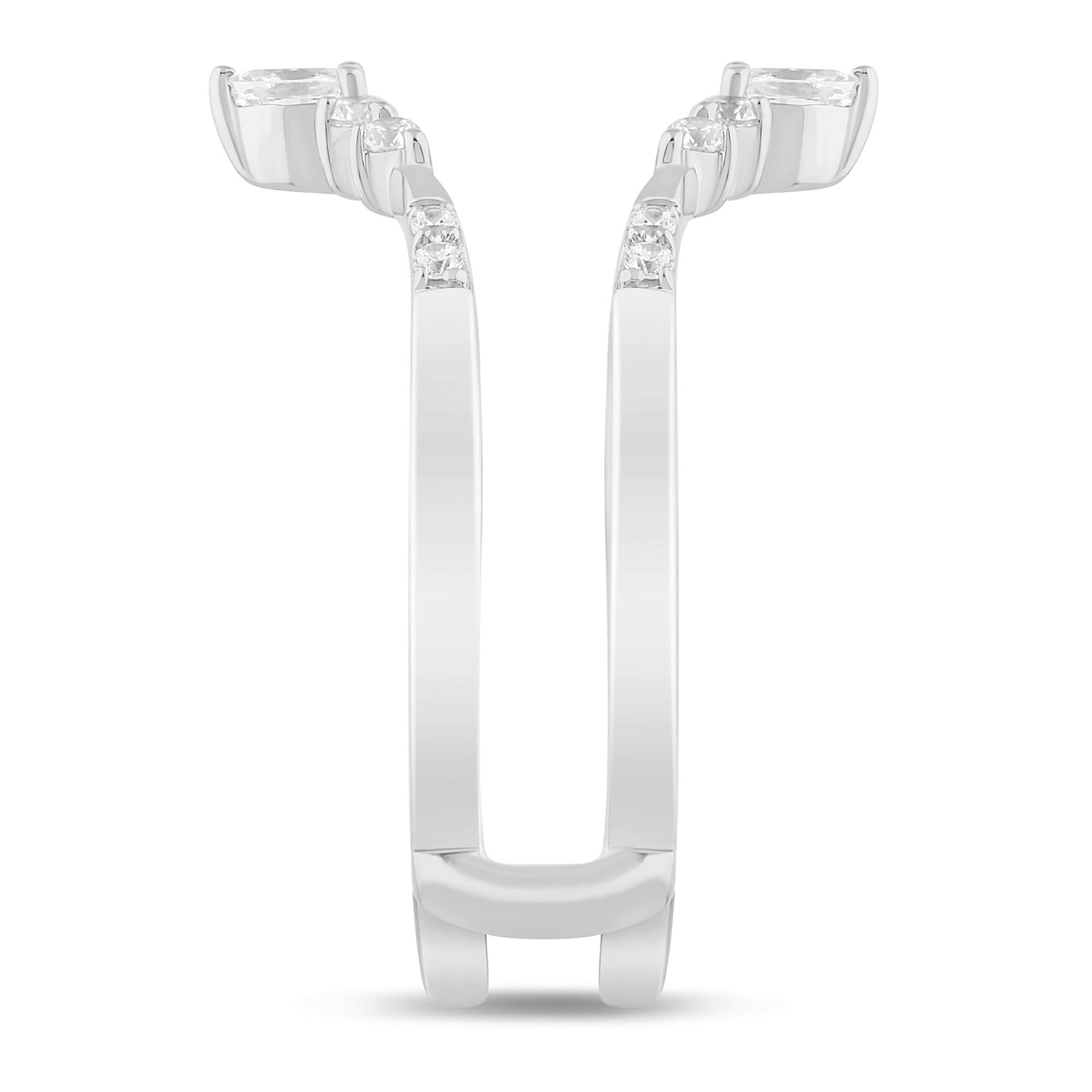 Marquise-Cut Tiara Diamond Ring Insert in 14K White Gold (1/4 ct. tw.)