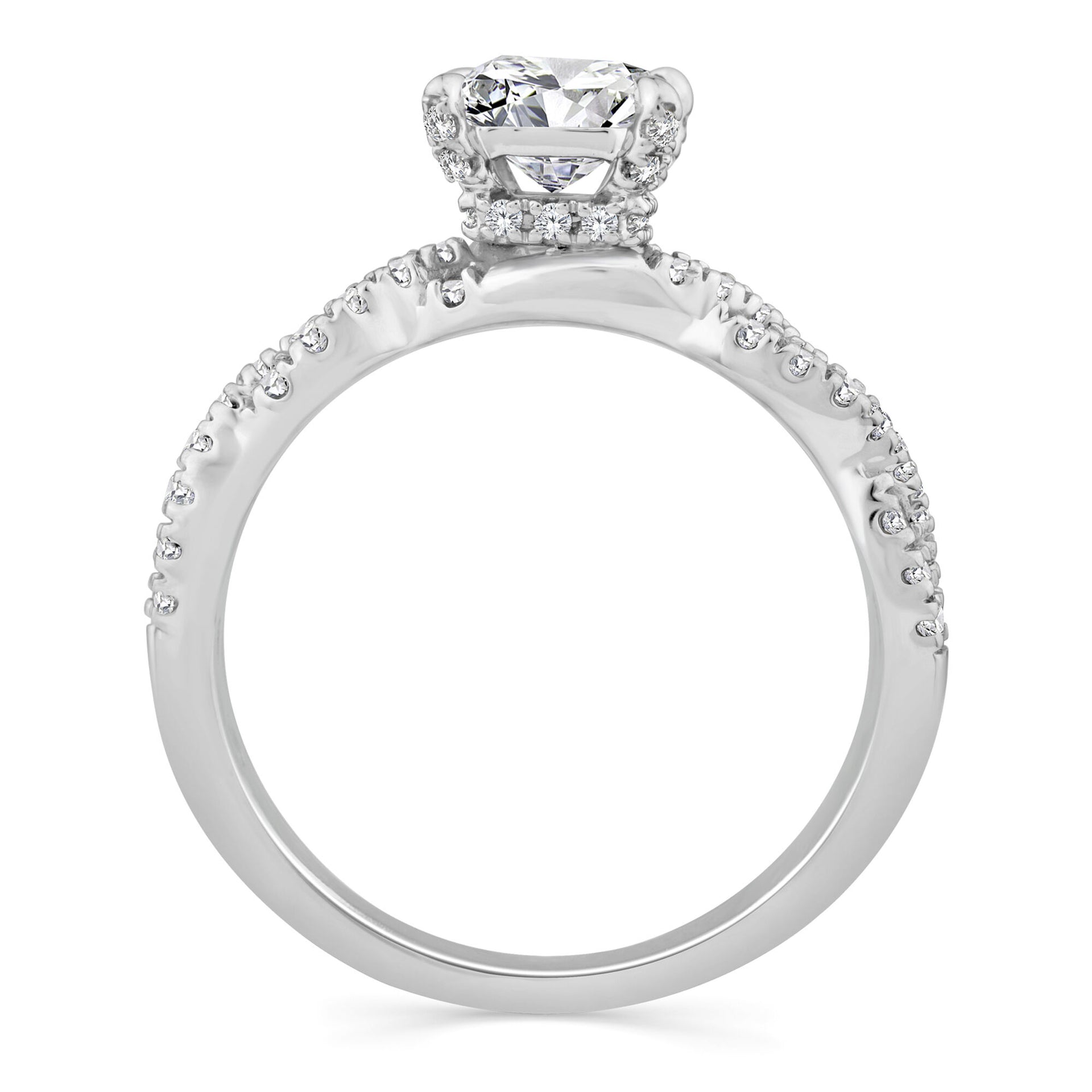 Lab Grown Diamond Princess-Cut Engagement Ring in 10K White Gold (1 ct. tw.)