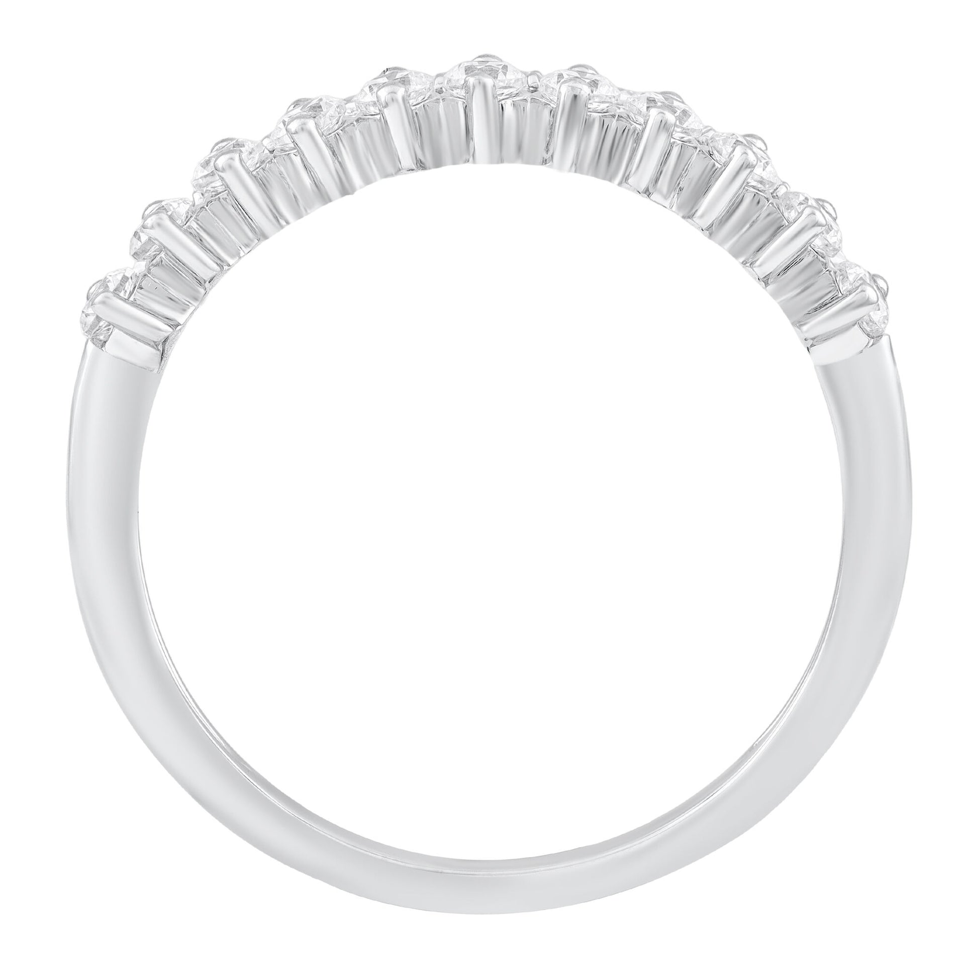 Diamond Two-Row Band in 10K White Gold (1/2 ct. tw.)