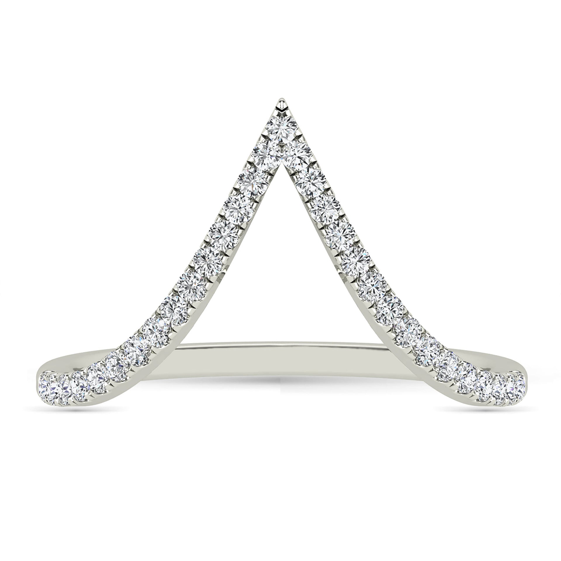 Diamond Chevron Ring in 14K White Gold (1/5 ct. tw.)