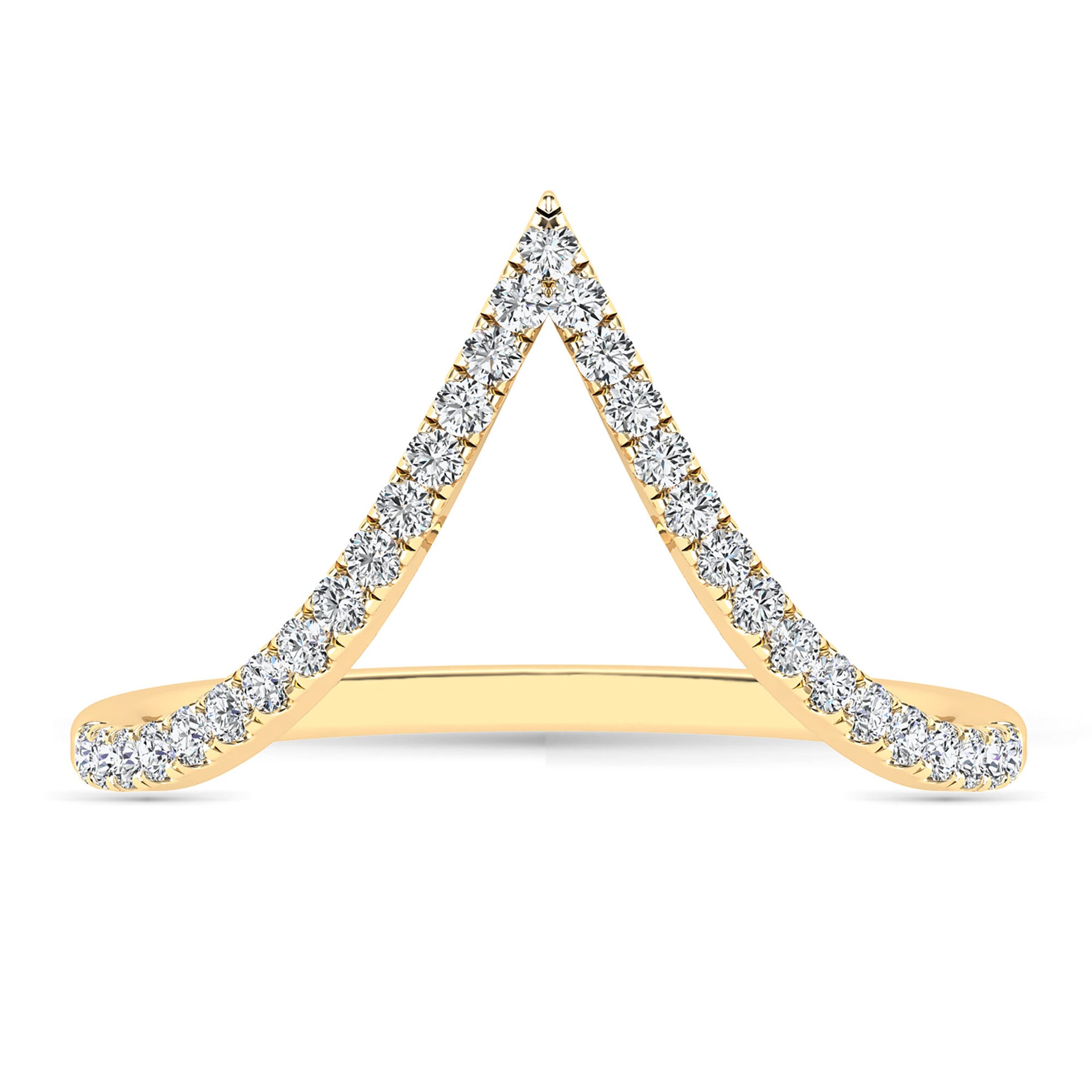 Diamond Chevron Ring in 14K Yellow Gold (1/5 ct. tw.)