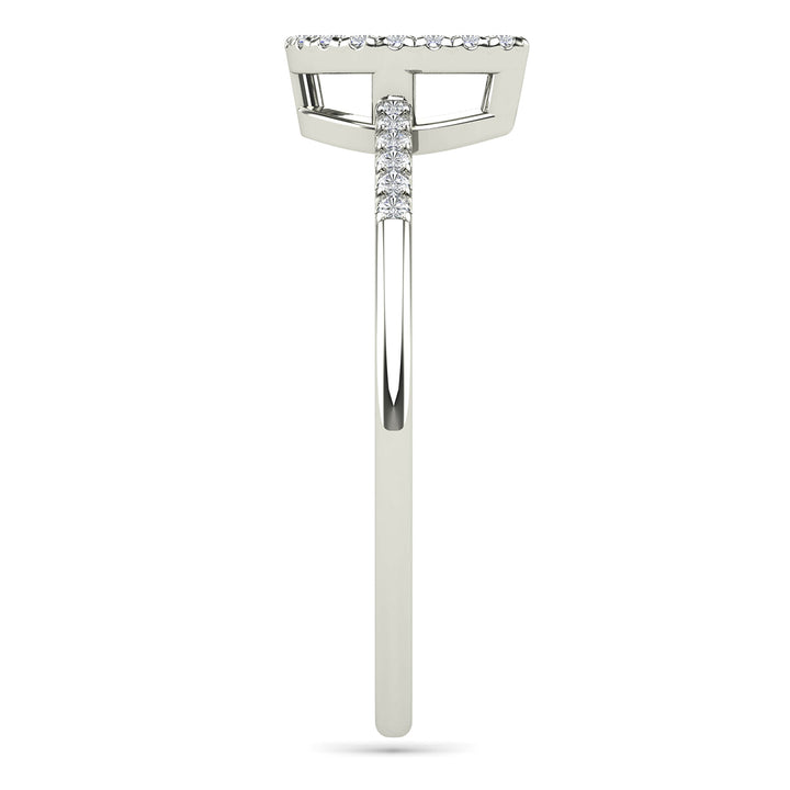 Diamond Horseshoe Ring in 10K White Gold (1/10 ct. tw.)