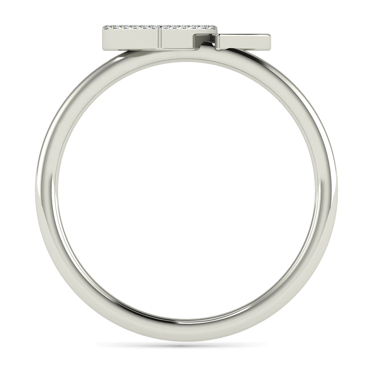 Diamond Double Heart Ring in 14K White Gold (1/10 ct. tw.)