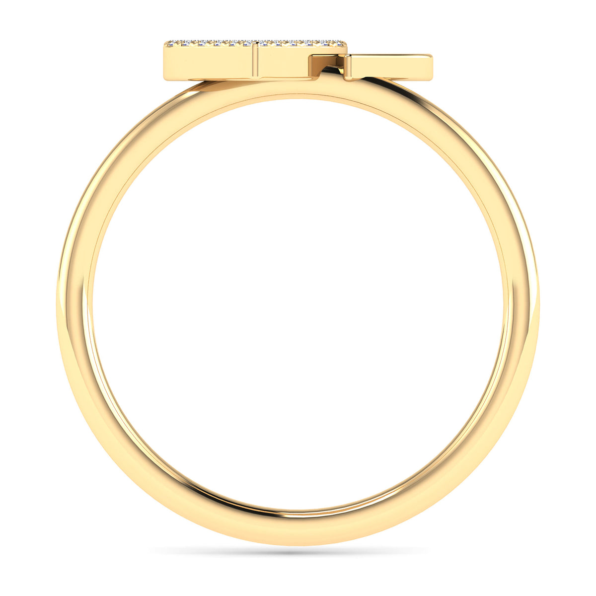 Diamond Double Heart Ring in 14K Yellow Gold (1/10 ct. tw.)