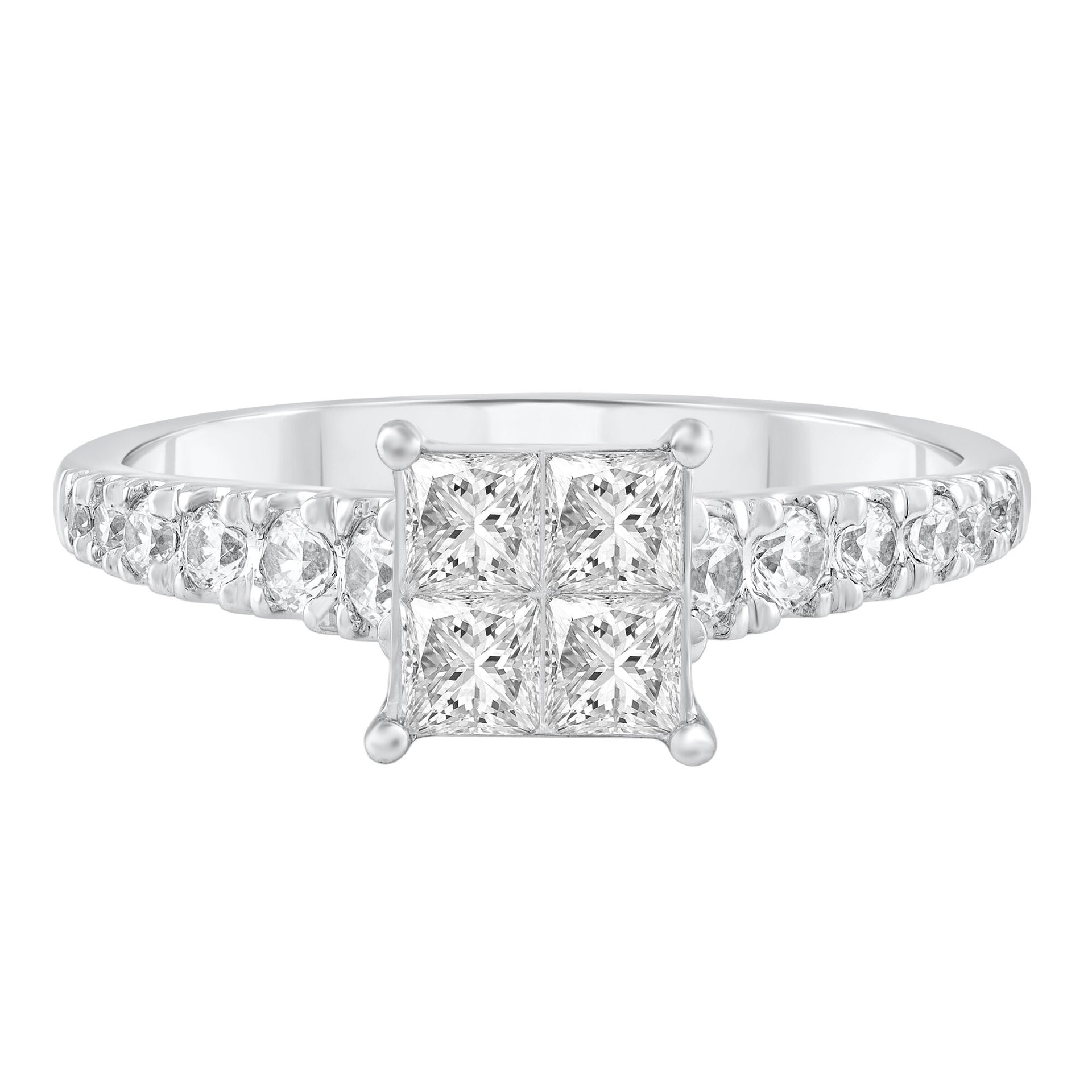 Diamond Engagement Ring in 10K White Gold (1 ct. tw.)