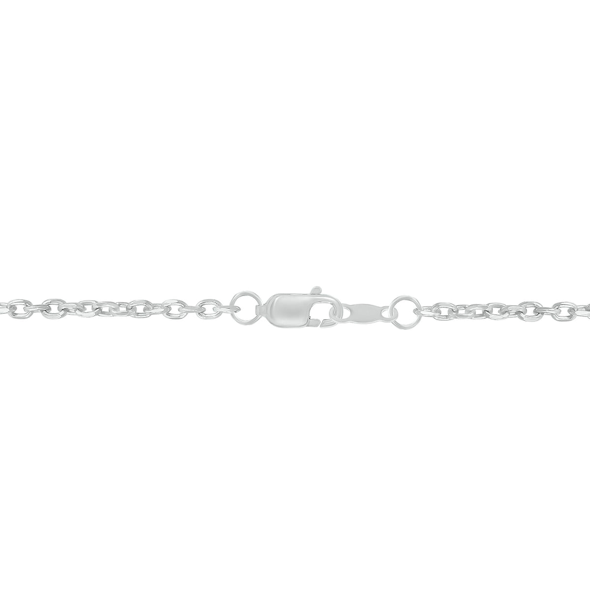 Diamond Pear-Shaped Bezel Necklace in Sterling Silver (1/10 ct. tw.)
