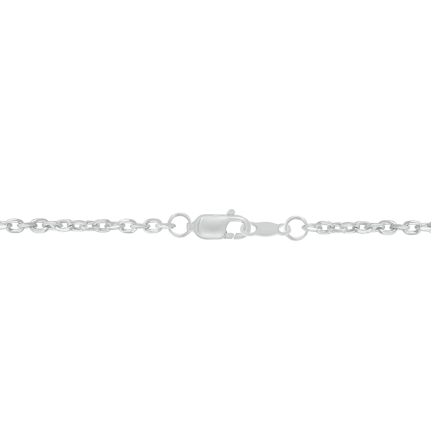 Diamond Pear-Shaped Bezel Necklace in Sterling Silver (1/10 ct. tw.)