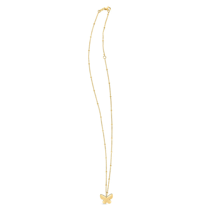 Butterfly Necklace in 14K Yellow Gold