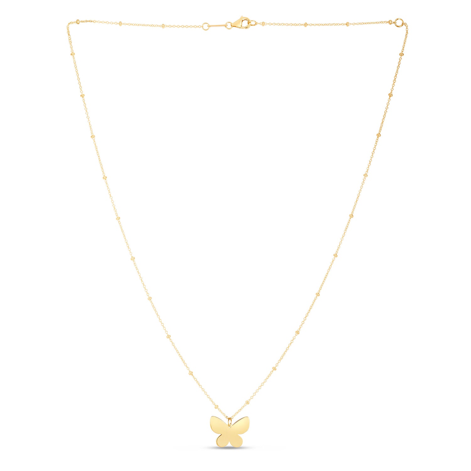 Butterfly Necklace in 14K Yellow Gold