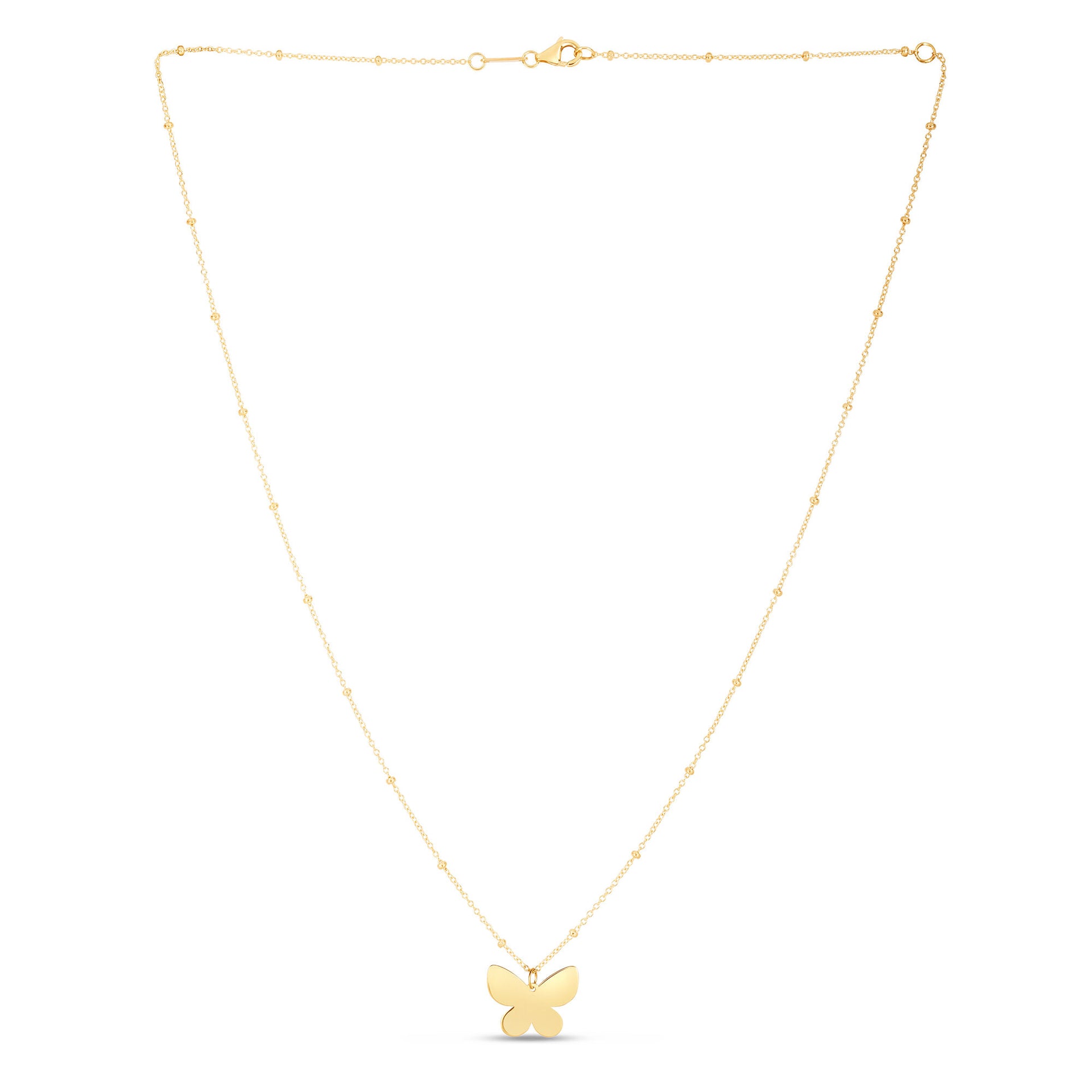 Butterfly Necklace in 14K Yellow Gold
