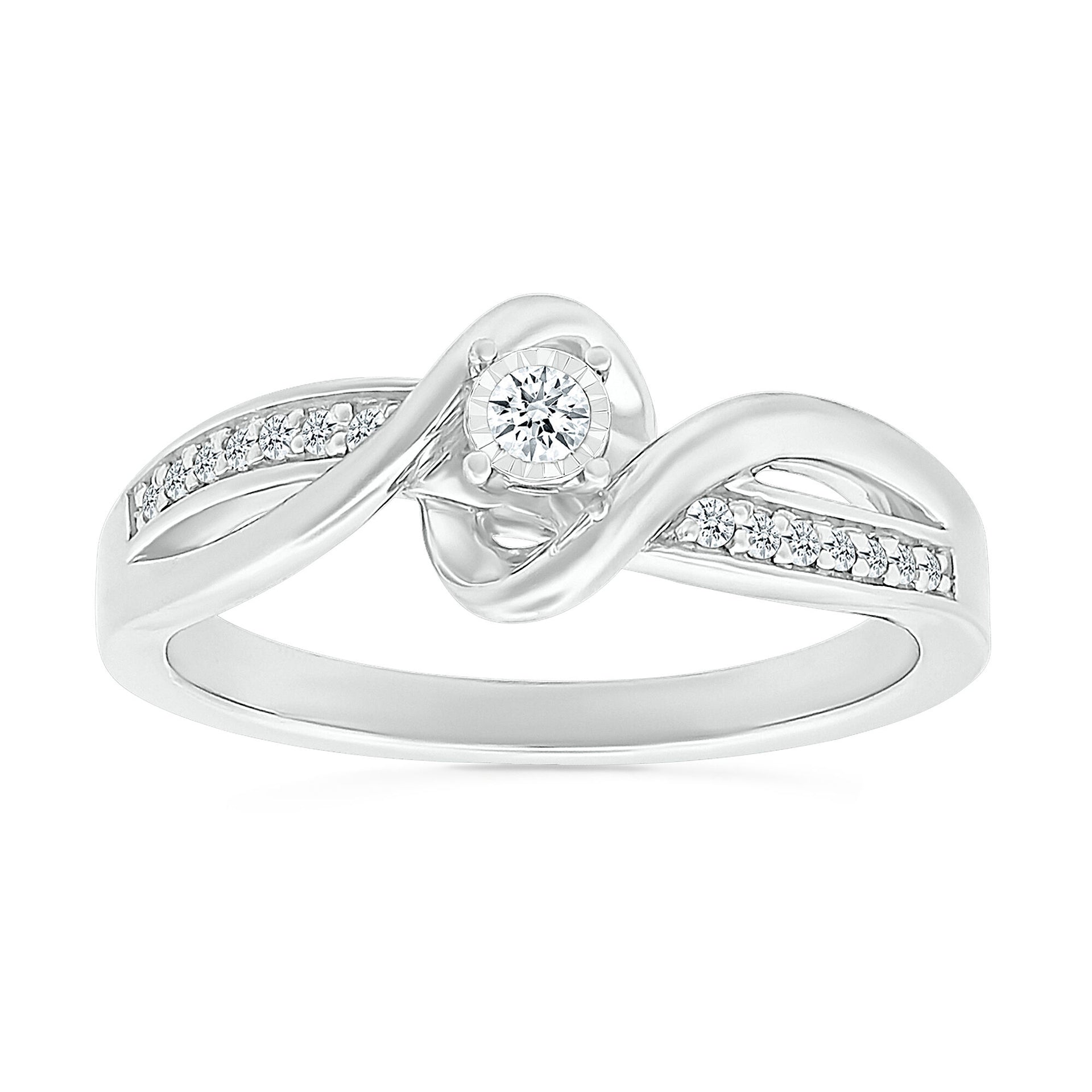 Diamond Twist Promise Ring in 10K White Gold (1/8 ct. tw.)
