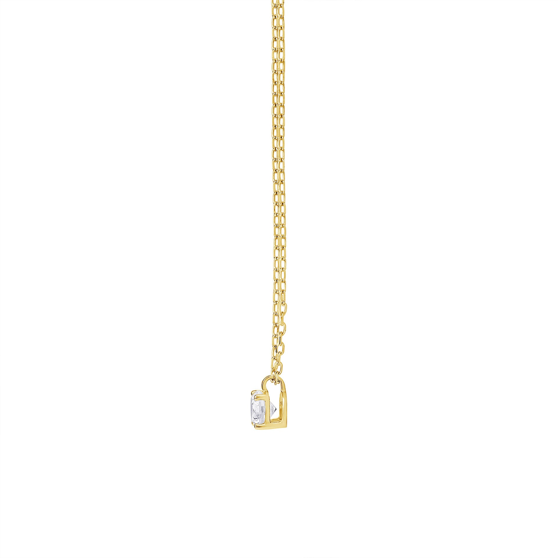 Round Lab Grown Diamond Solitaire Pendant in 10K Yellow Gold (3/8 ct. tw.)