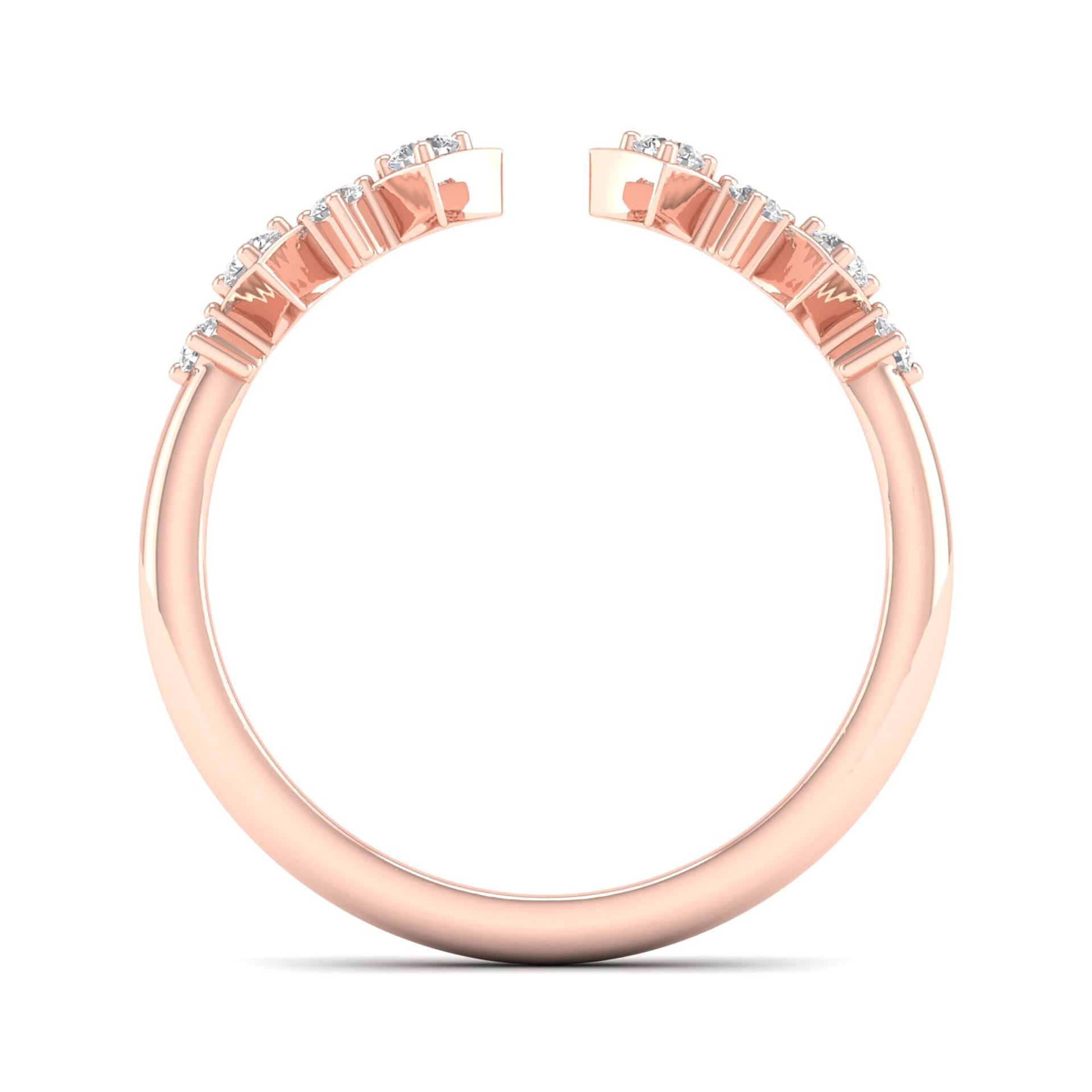 Diamond Cuff Band in 14K Rose Gold (1/8 ct. tw.)