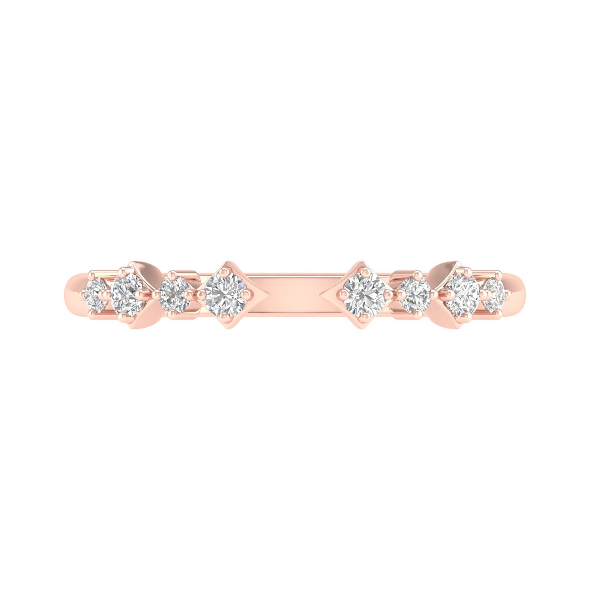 Diamond Cuff Band in 14K Rose Gold (1/8 ct. tw.)