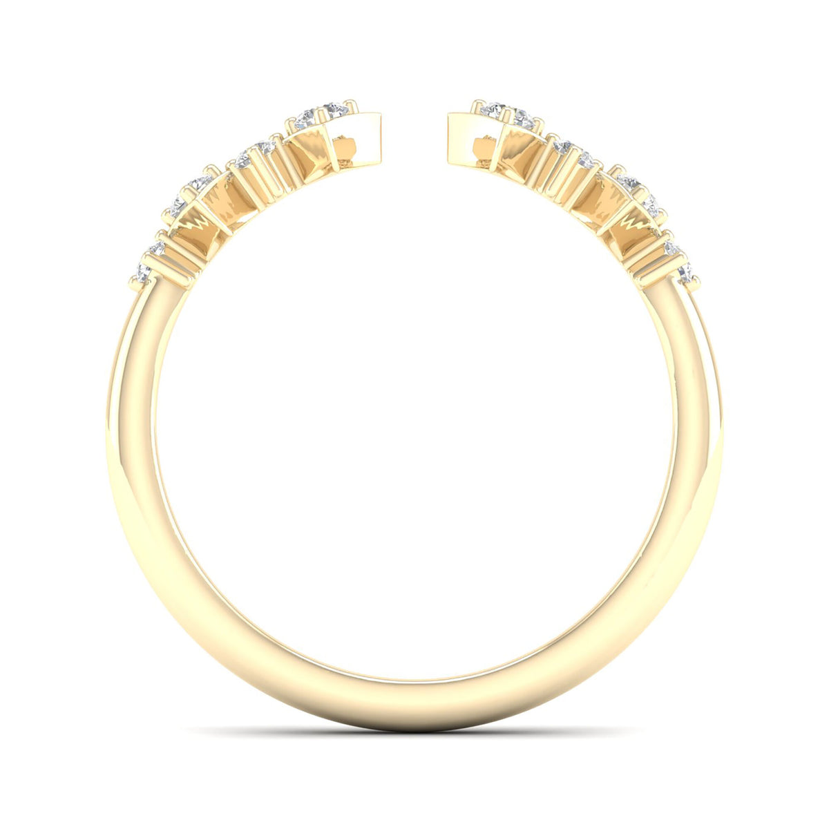Diamond Cuff Band in 14K Yellow Gold (1/8 ct. tw.)