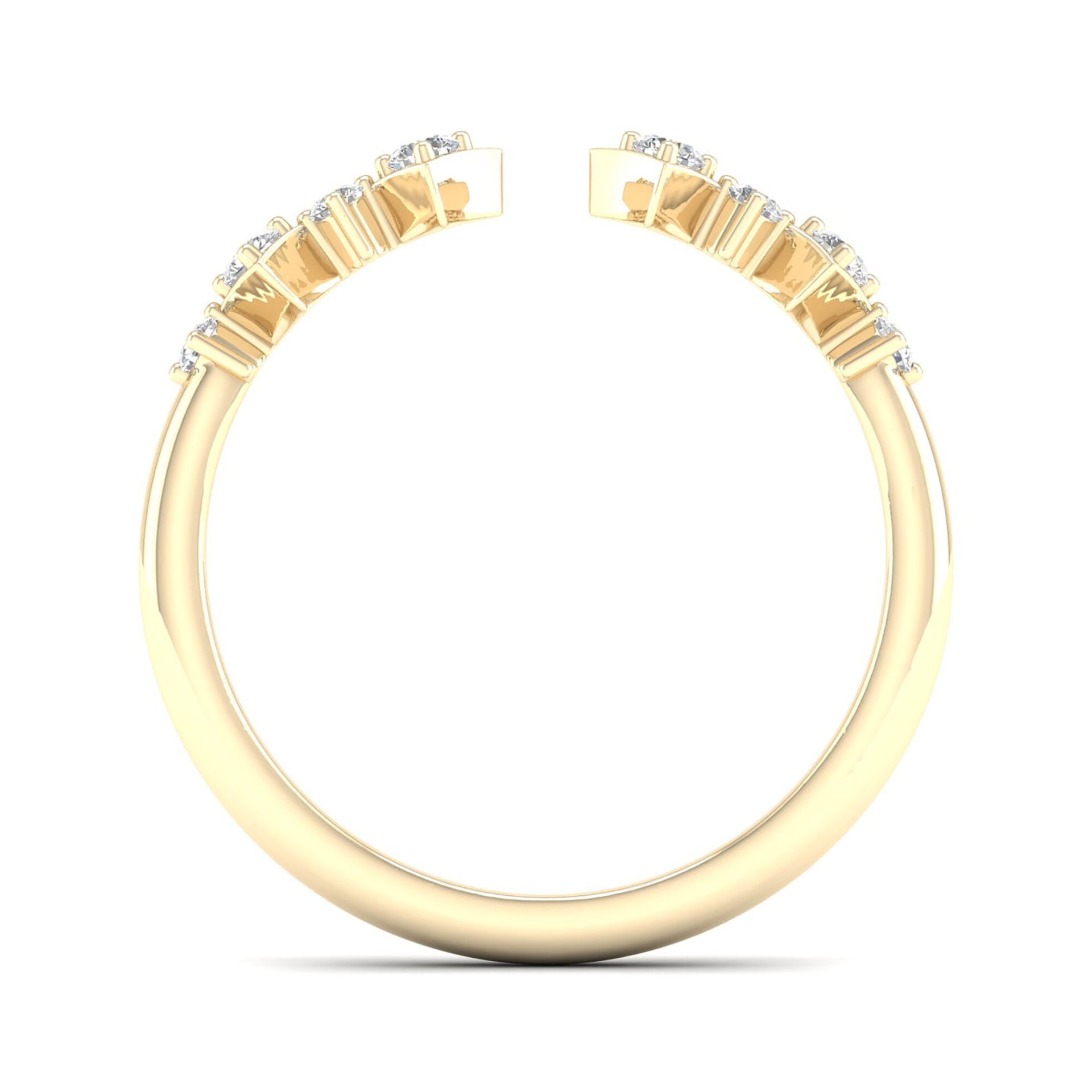 Diamond Cuff Band in 14K Yellow Gold (1/8 ct. tw.)