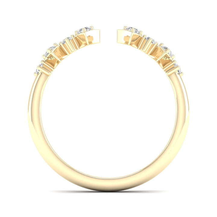 Diamond Cuff Band in 14K Yellow Gold (1/8 ct. tw.)