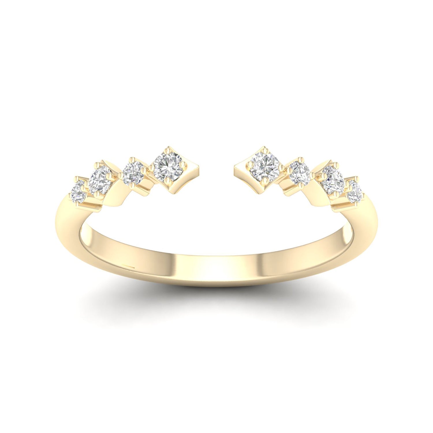 Diamond Cuff Band in 14K Yellow Gold (1/8 ct. tw.)