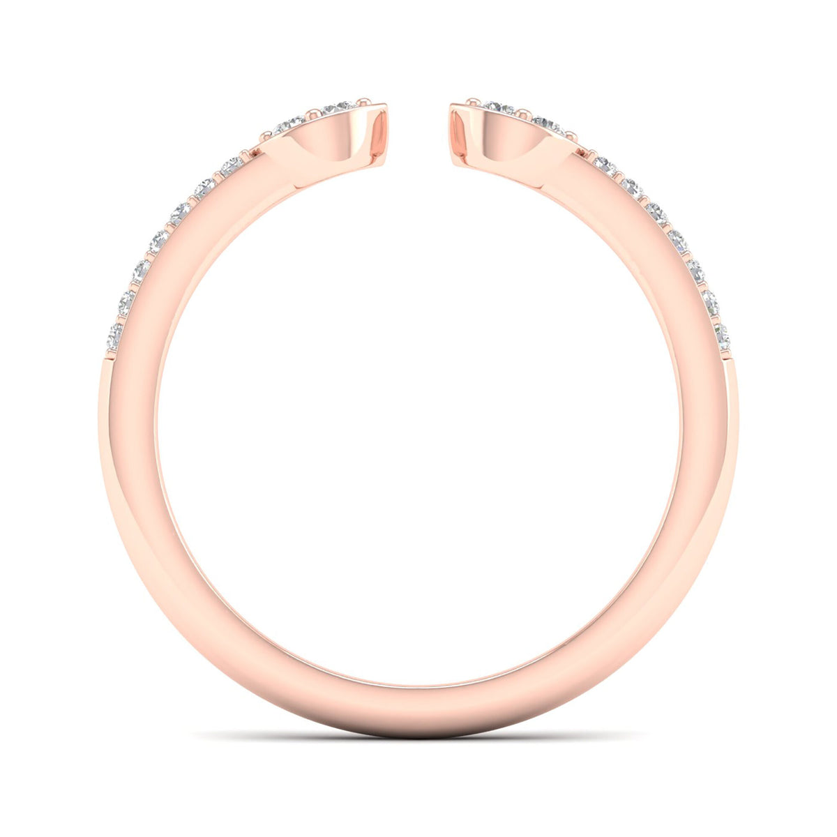 Diamond Cuff Band in 14K Rose Gold (1/10 ct. tw.)