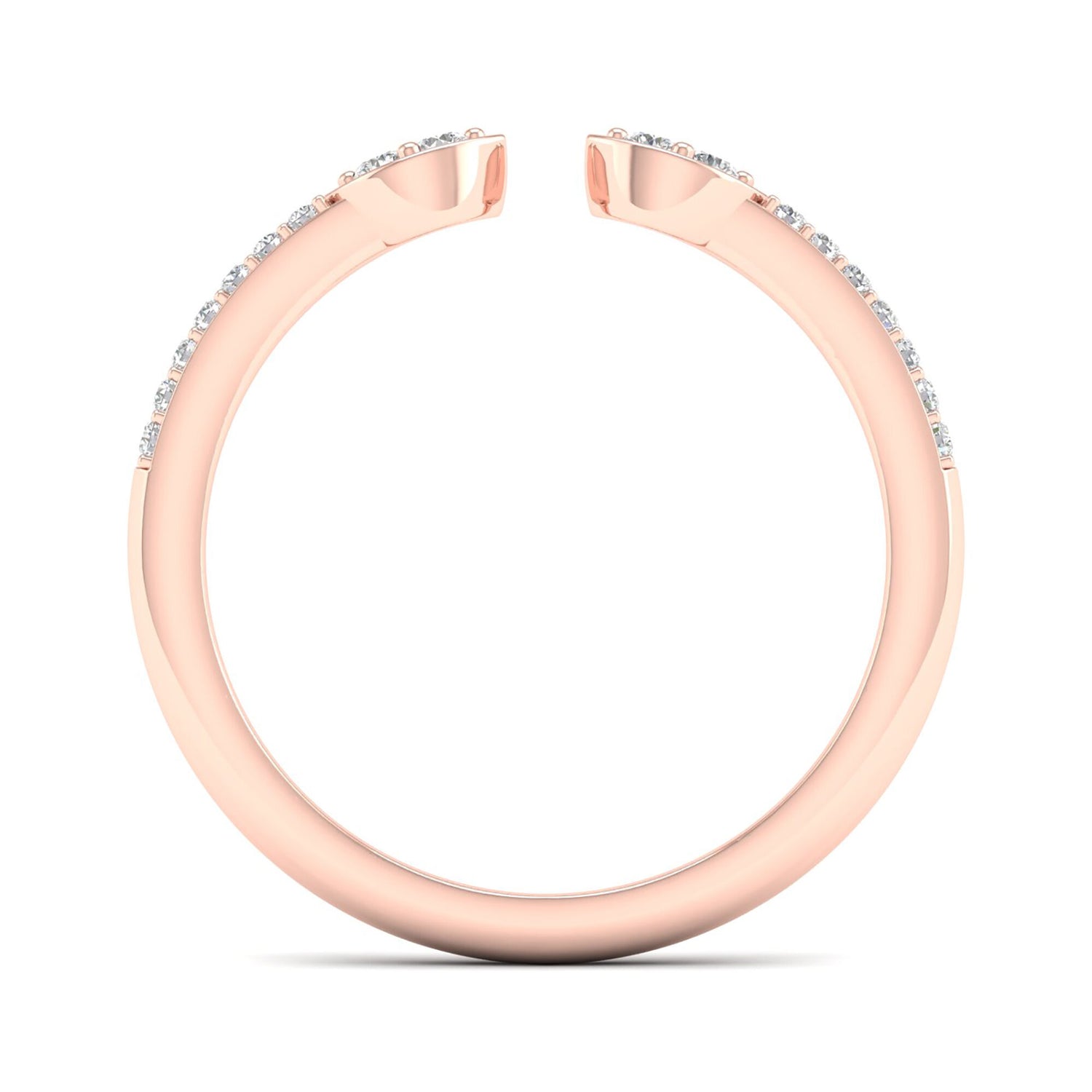 Diamond Cuff Band in 14K Rose Gold (1/10 ct. tw.)