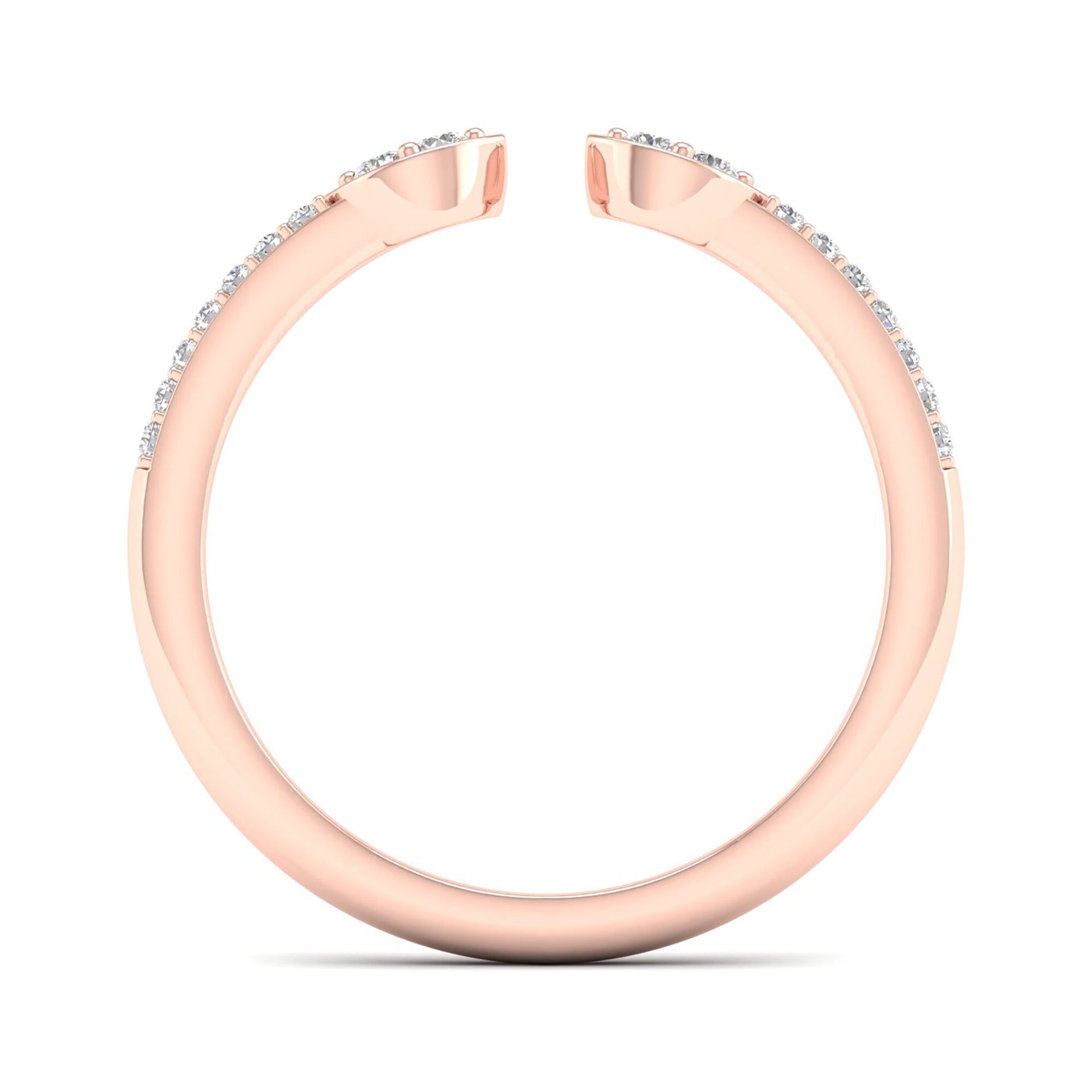 Diamond Cuff Band in 14K Rose Gold (1/10 ct. tw.)