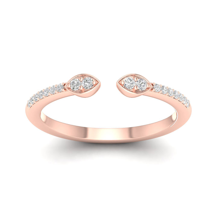 Diamond Cuff Band in 14K Rose Gold (1/10 ct. tw.)