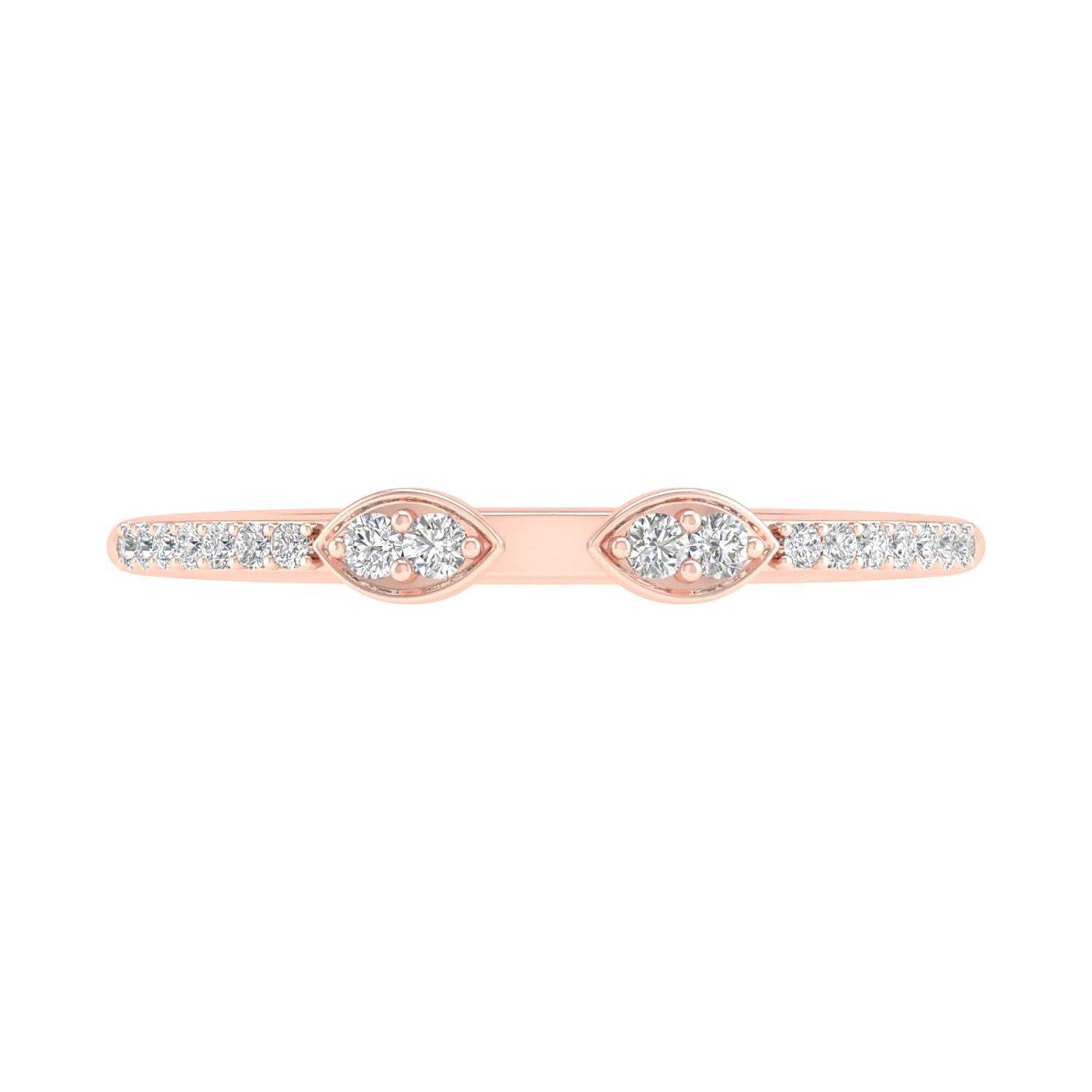 Diamond Cuff Band in 14K Rose Gold (1/10 ct. tw.)