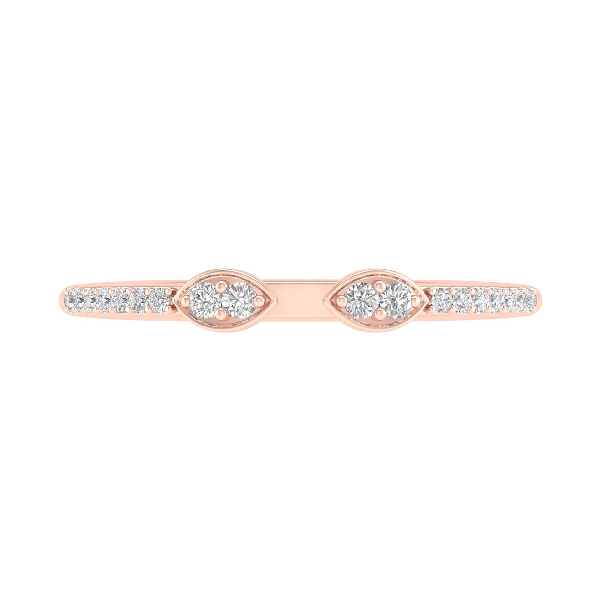 Diamond Cuff Band in 14K Rose Gold (1/10 ct. tw.)