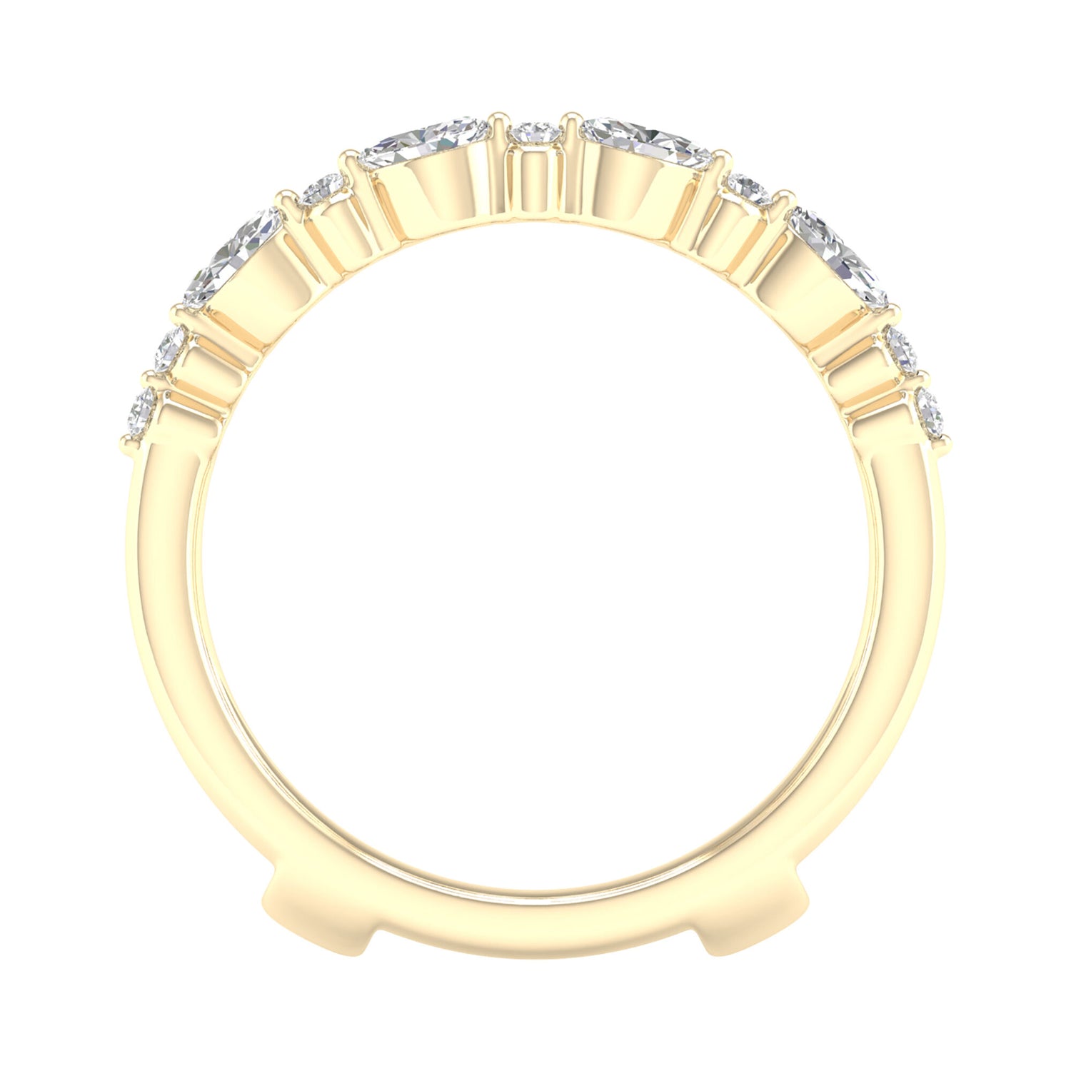 Round and Marquise Contour Ring Insert in 14K Yellow Gold (1/2 ct. tw.)