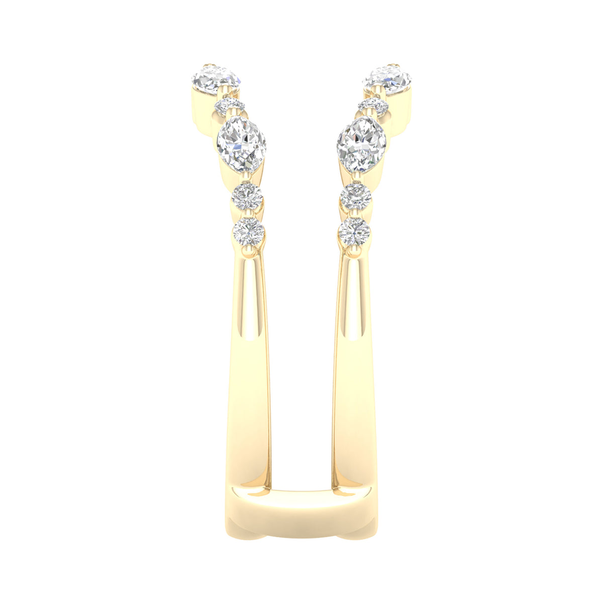 Round and Marquise Contour Ring Insert in 14K Yellow Gold (1/2 ct. tw.)