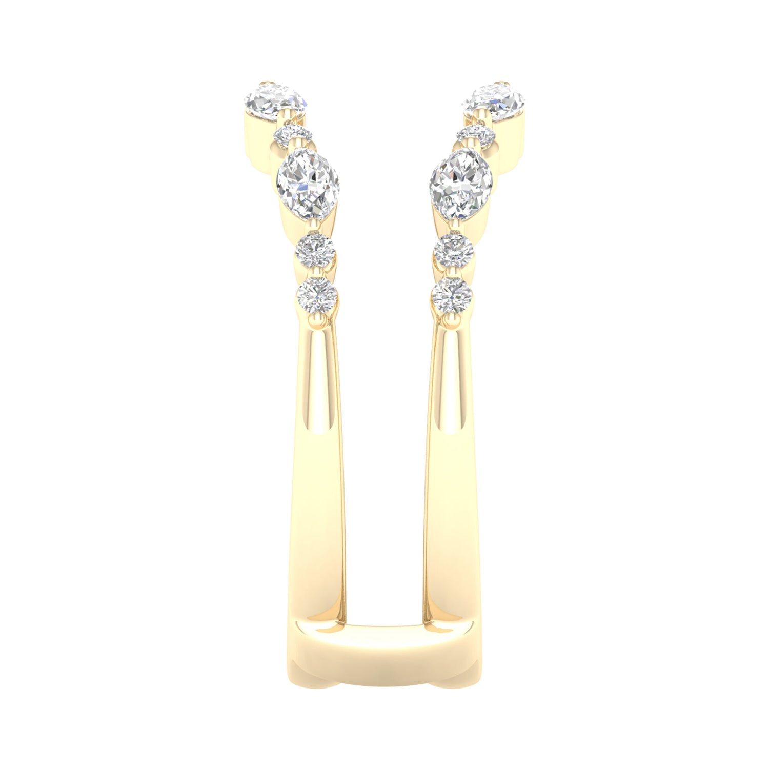 Round and Marquise Contour Ring Insert in 14K Yellow Gold (1/2 ct. tw.)