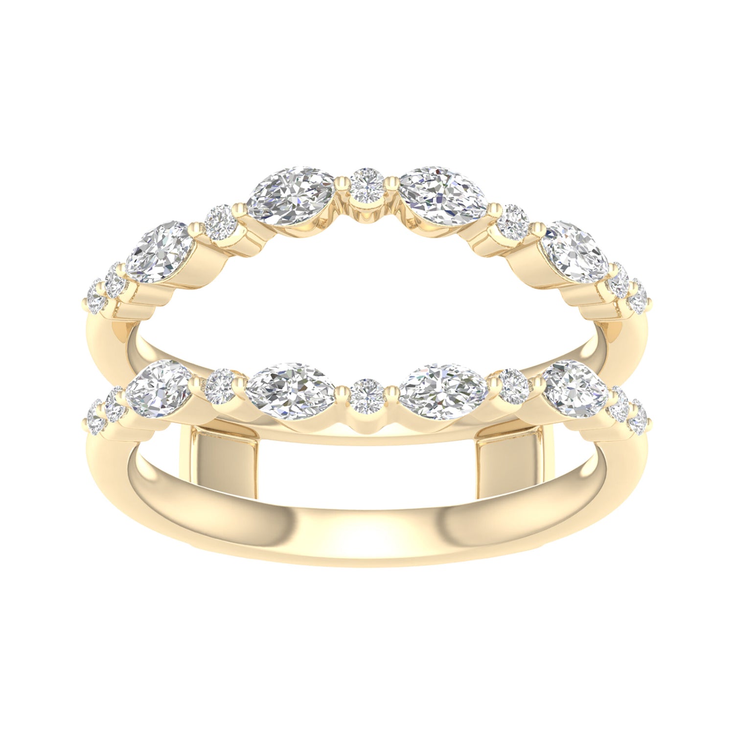 Round and Marquise Contour Ring Insert in 14K Yellow Gold (1/2 ct. tw.)