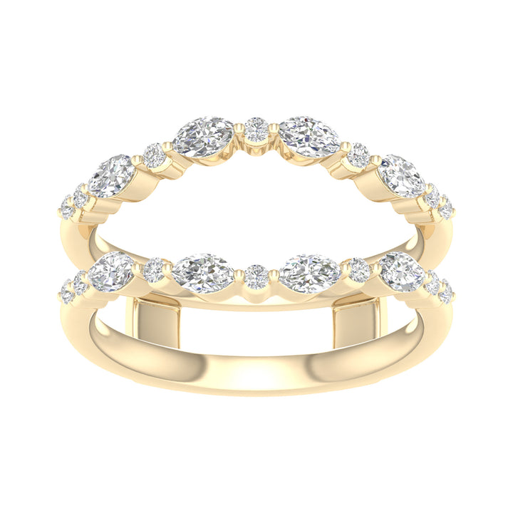 Round and Marquise Contour Ring Insert in 14K Yellow Gold (1/2 ct. tw.)
