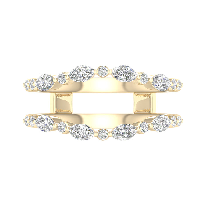 Round and Marquise Contour Ring Insert in 14K Yellow Gold (1/2 ct. tw.)