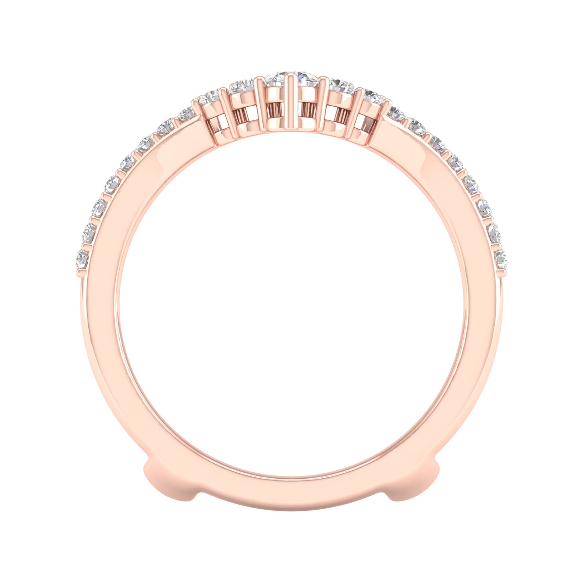 Double-Chevron Diamond Ring Insert in 14K Rose Gold (1/2 ct. tw.)