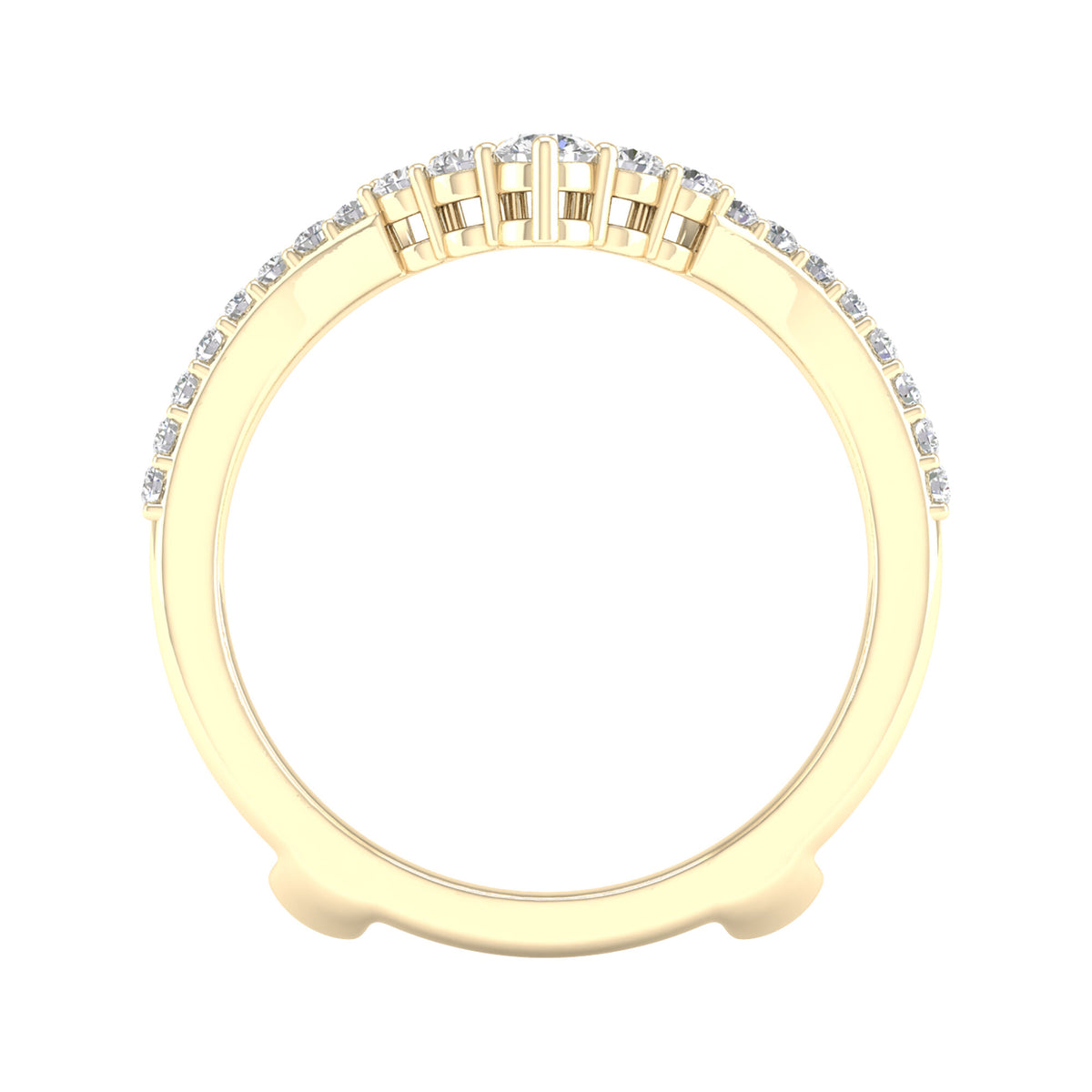 Double-Chevron Diamond Ring Insert in 14K Yellow Gold (1/2 ct. tw.)