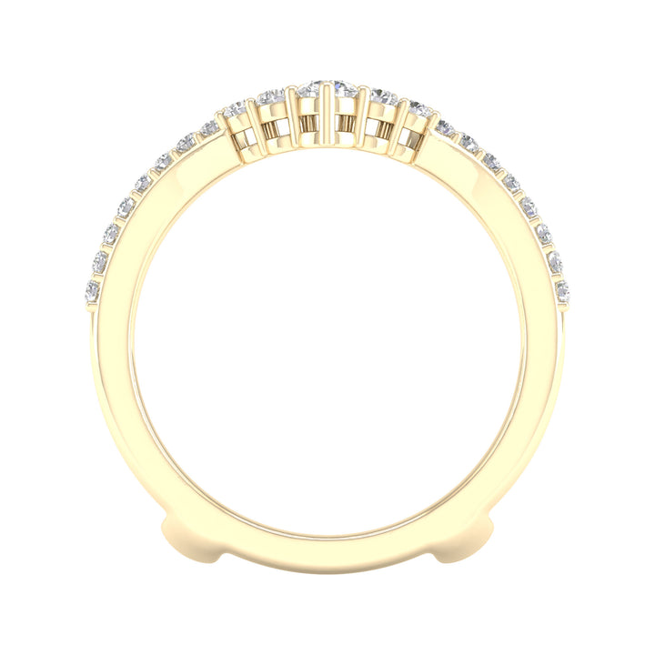 Double-Chevron Diamond Ring Insert in 14K Yellow Gold (1/2 ct. tw.)