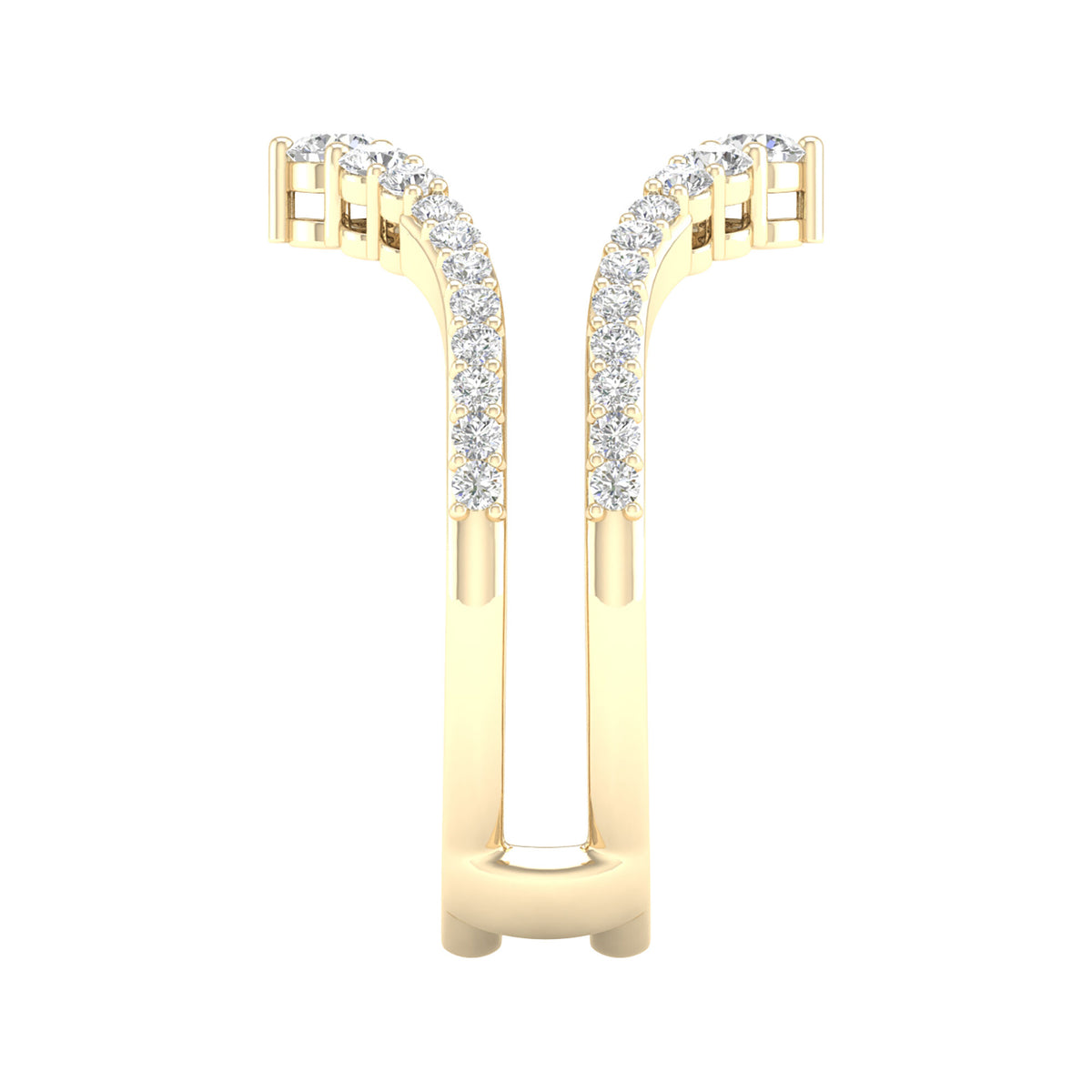 Double-Chevron Diamond Ring Insert in 14K Yellow Gold (1/2 ct. tw.)