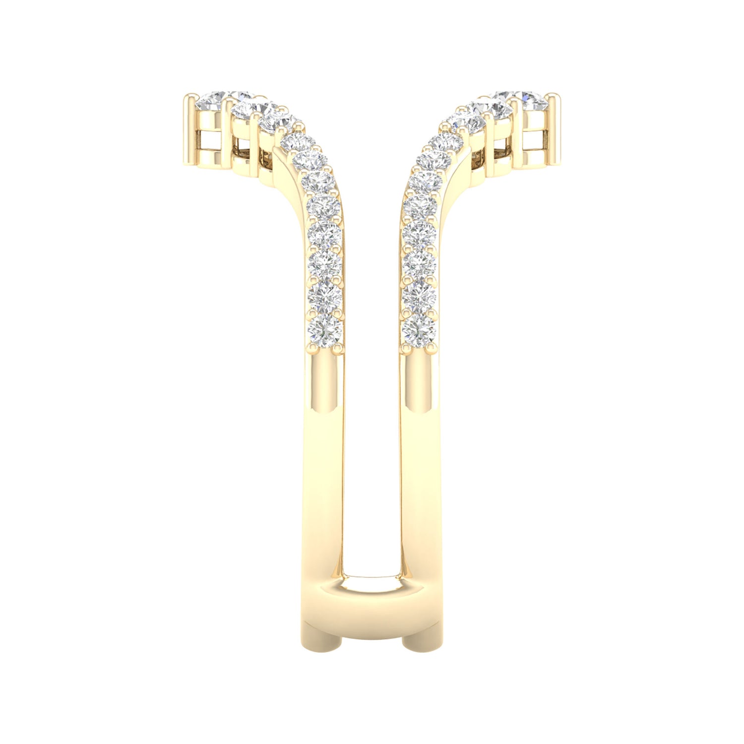 Double-Chevron Diamond Ring Insert in 14K Yellow Gold (1/2 ct. tw.)