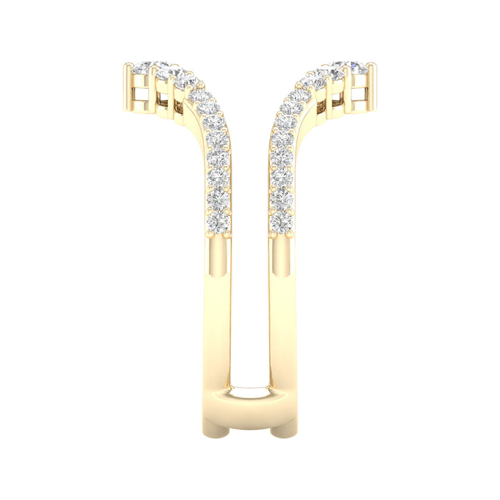 Double-Chevron Diamond Ring Insert in 14K Yellow Gold (1/2 ct. tw.)