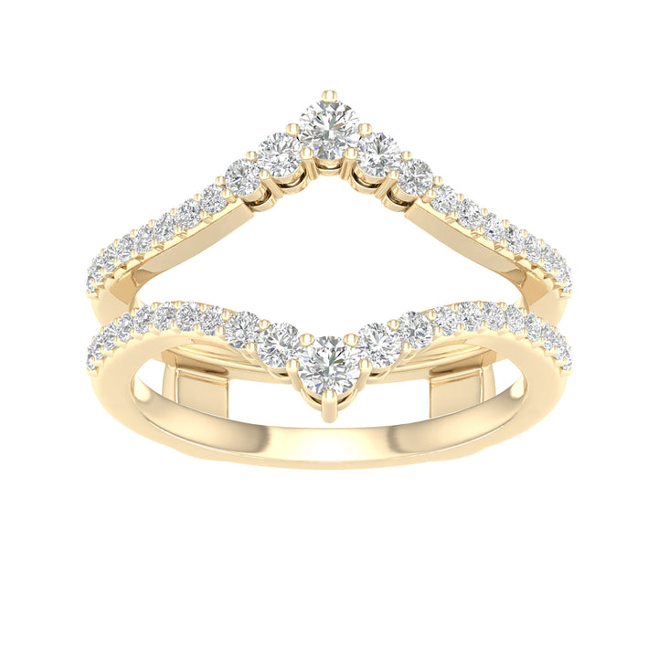Double-Chevron Diamond Ring Insert in 14K Yellow Gold (1/2 ct. tw.)