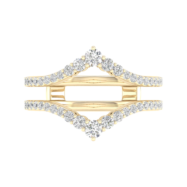 Double-Chevron Diamond Ring Insert in 14K Yellow Gold (1/2 ct. tw.)
