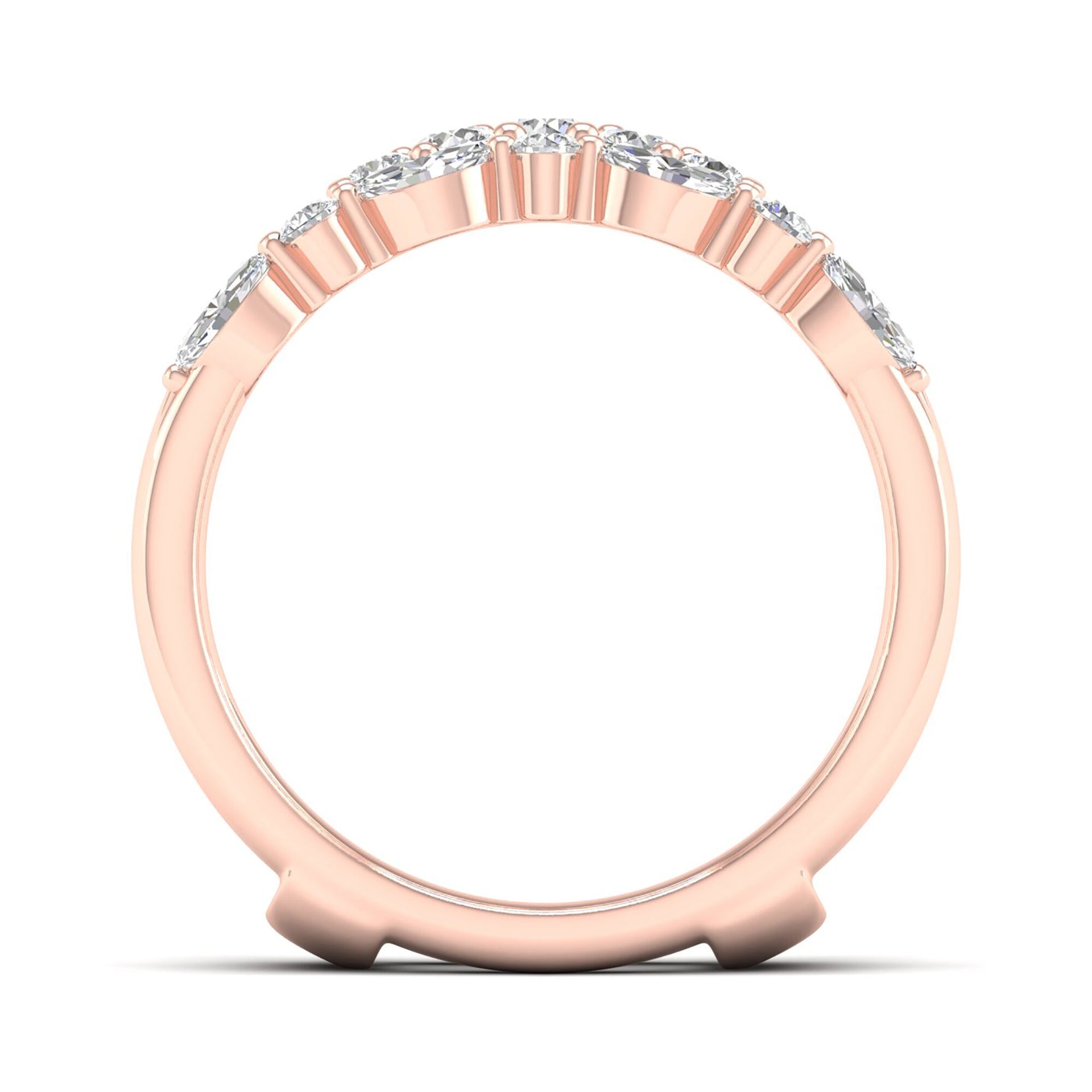 Marquise and Round Diamond Insert in 14K Rose Gold (1/2 ct. tw.)